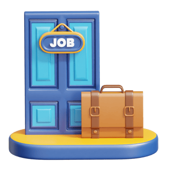 Job finding 3D Illustration png