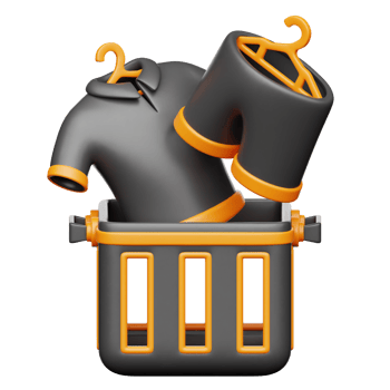 Shopping Basket 3D Illustration png