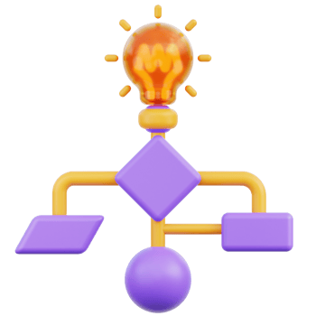 Flowchart 3D Illustration png