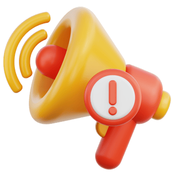 Announcement Alert 3D Illustration png