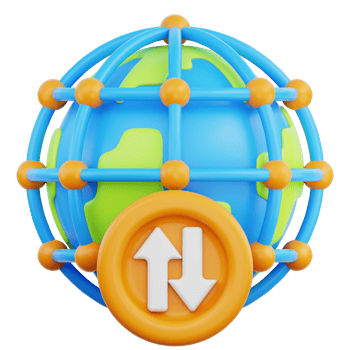 Data Connection 3D Illustration png