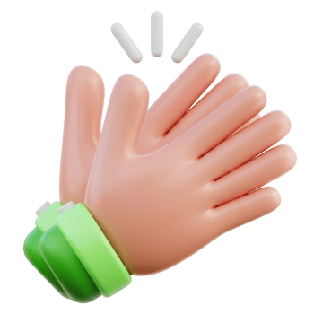 Clap Hand Gesture 3D Illustration png
