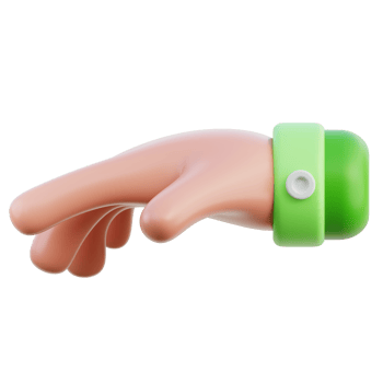 Relaxed hand gesture 3D Illustration png