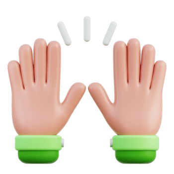 Celebrate Hand Gesture 3D Illustration png