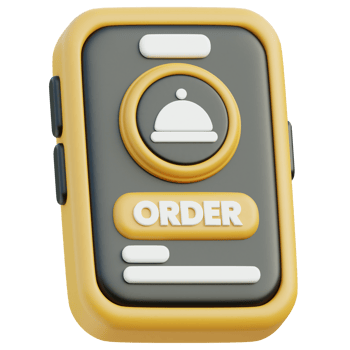 Online Food Order 3D Illustration png