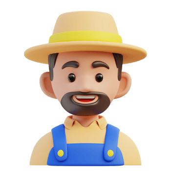 Farmer 3D Illustration png
