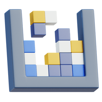 Tetris Block 3D Illustration png