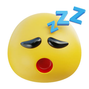 Sleeping Emoji 3D Illustration png