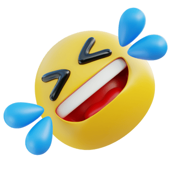 Laughing emoji 3D Illustration png