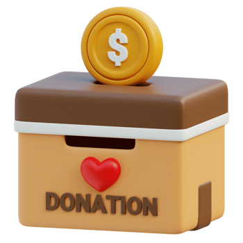 Donation Boxes 3D Illustration png