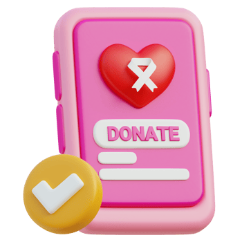 Online Donation 3D Illustration png