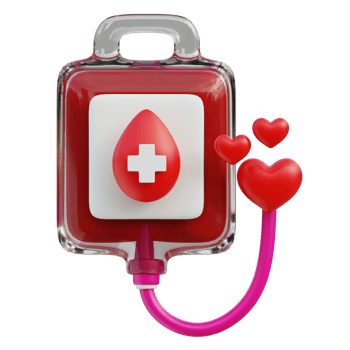 Blood Donation 3D Illustration png