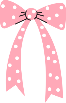 Coquette pink ribbon bow png