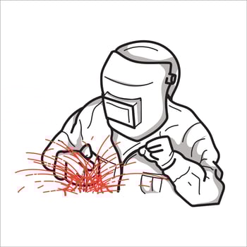 black line welder vector