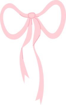 Pink ribbon bow png