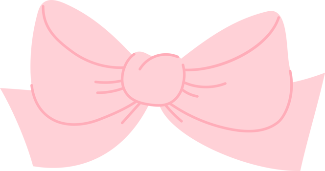 Cute coquette aesthetic pink ribbon bow png