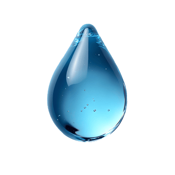 drop of water. Blue water drop top view. Water drop for skin hydration and skincare concept of organic and plant based ingredients. Water splash for skin hydration png