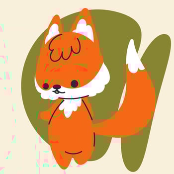 Cute kawaii fox in cartoon, flat, doodle, simple style. Design element for posters, postcards, greeting cards, wallpapers, children's clothes, fabrics, t-shirts, logos, cover vector