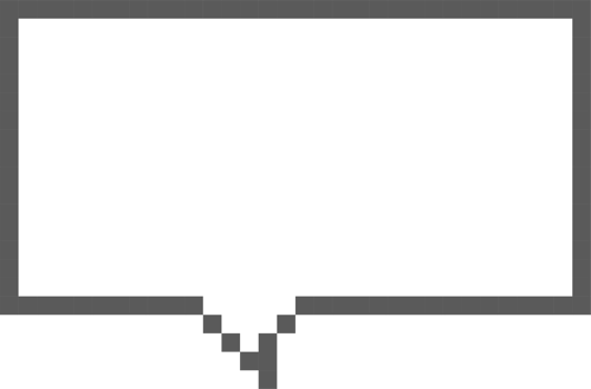 8bit retro game pixel art speech bubble balloon icon sticker memo keyword planner text box banner png