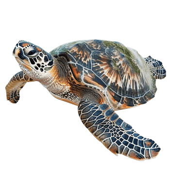 Sea turtle isolated on transparent background png