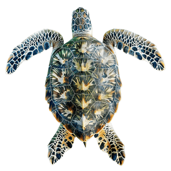 Sea turtle isolated on transparent background png