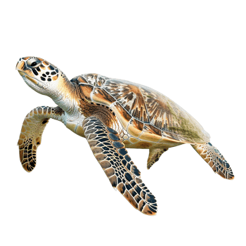 Sea turtle isolated on transparent background png