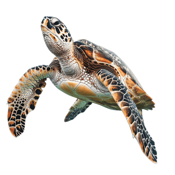 Sea turtle isolated on transparent background png