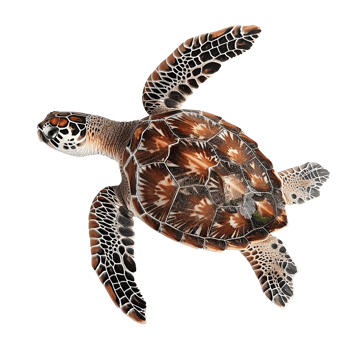Sea turtle isolated on transparent background png