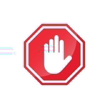 Stop icon in flat style. Warning symbol illustration on isolated background. Do not enter sign business concept. vector