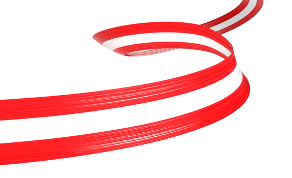 3d Flag Of Austria 3d Wavy Shiny Austria Ribbon Flag 3d Illustration png