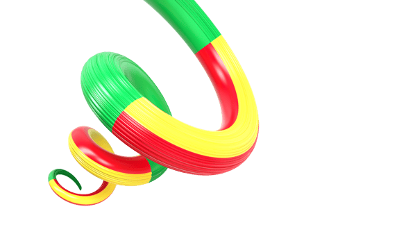 3d Flag of Benin 3d Spiral Glossy Ribbon Flag Of Benin 3d Illustration png