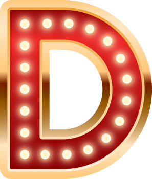 Light Bulb Alphabet Letter D png