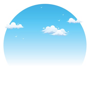sky cloud border background illustration design vector
