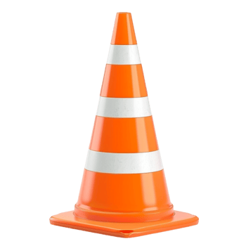 Traffic Cone Image with Transparent Background png