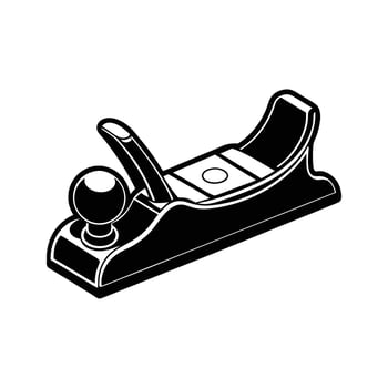 A black and white illustration of a plane vector