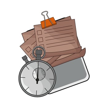 illustration of task deadline vector