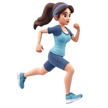 Female athlete in action. Young fitness sportive girl in sports uniform running. png