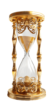 antique hourglass isolated on a transparent background png