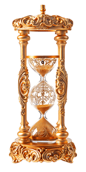 antique hourglass isolated on a transparent background png