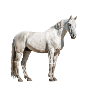 White horse for riding png