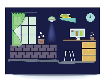 Realistic Interior Design vector