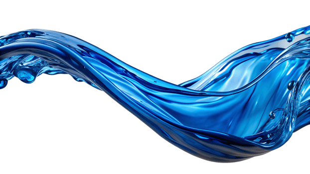 Blue Water splash on transparent background png