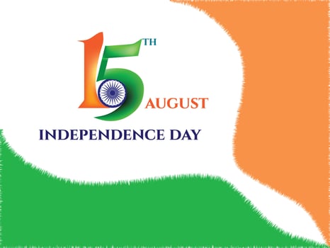 Celebrating Happy Independence Day India 15 August vector