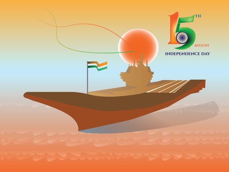 Happy Independence Day from India vector
