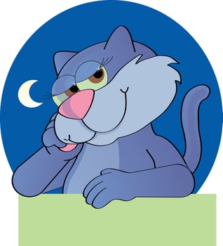 Image of an adorable cat looking lovingly ahead vector