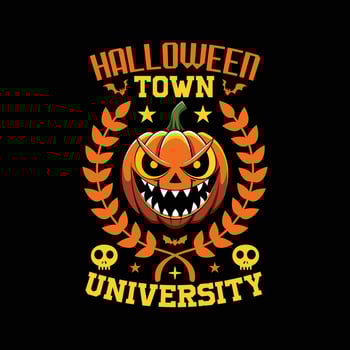 Halloween University Pumpkin vector