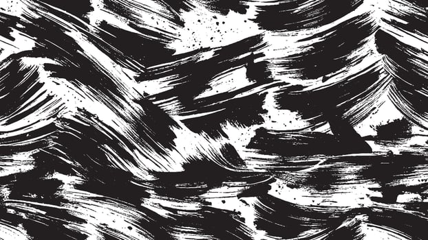 Black Monochrome Brush Stroke Designs for Textured Overlay Art vector