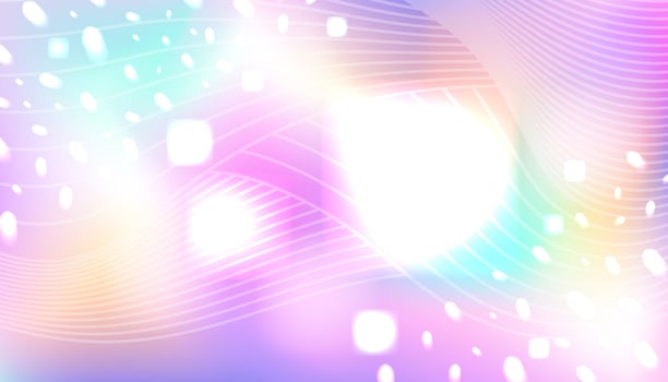 Rainbow holographic banner background. Abstract crystal glare. vector