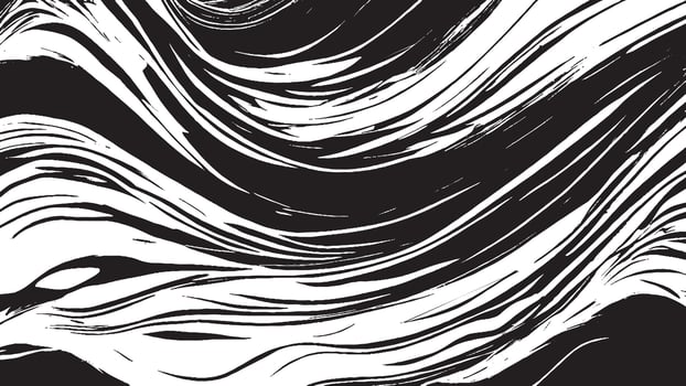Artistic Monochrome Black Brush Strokes for Background and Overlay Textures vector