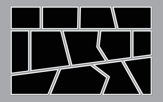 collage grid photo effect vector
